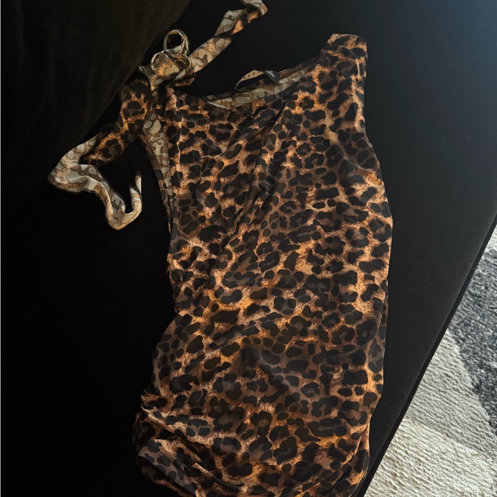 Lioness Animal Print V-Neck Top